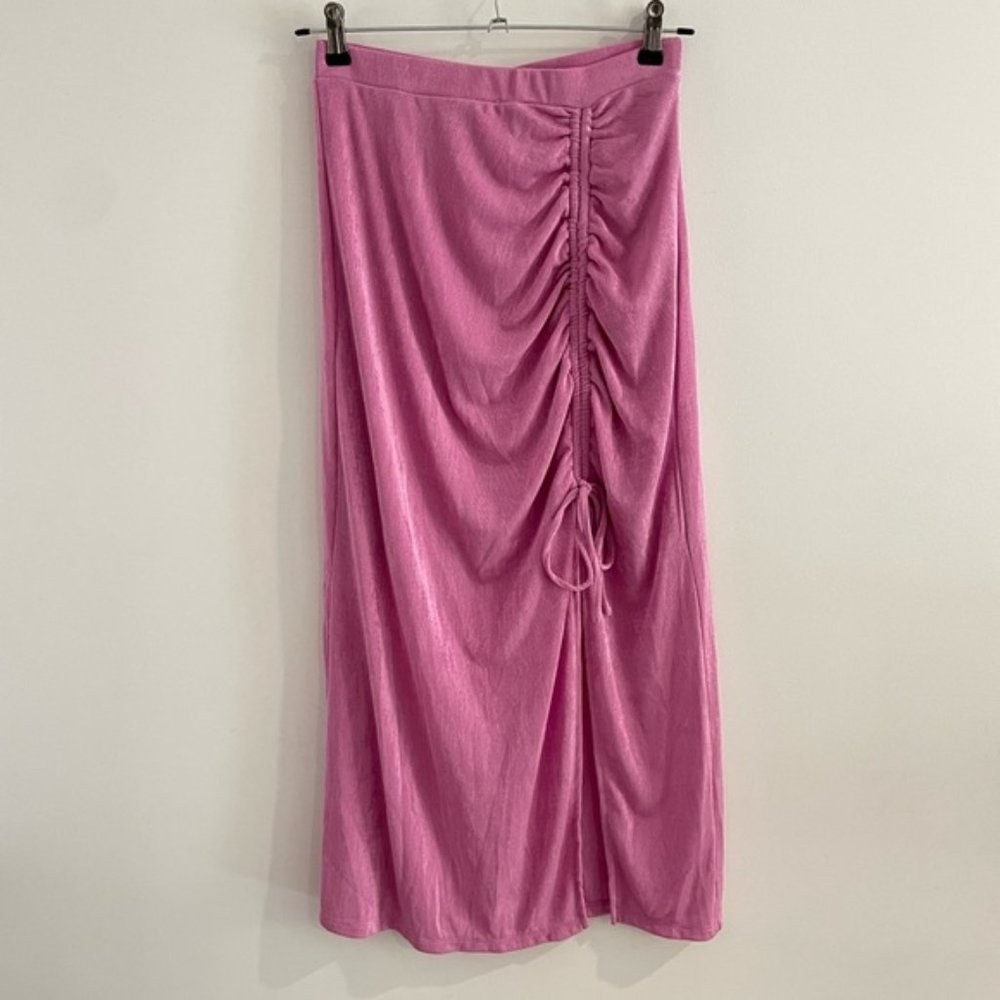 Sportsgirl Ruched Drawstring Split Thigh Skirt